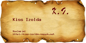 Kiss Izolda névjegykártya